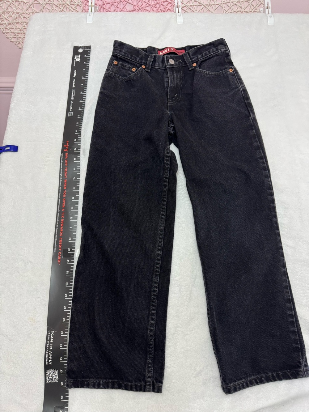 Levi's 550 Black 26x26.5 Straight-Leg Jeans Y2K